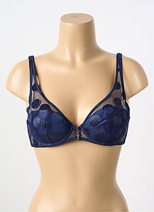 Soutien-gorge broderie haut soutien-gorge moulé bleu IMPLICITE femme