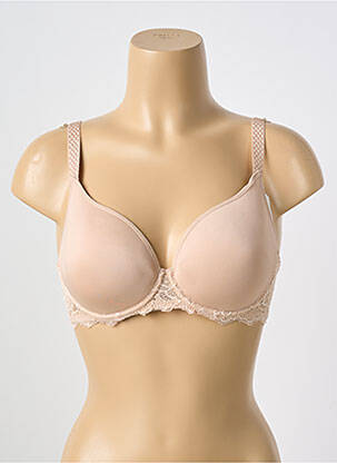 Soutien-gorge effet matière satinée haut soutien-gorge moulé chair SIMONE PERELE femme