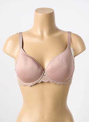 Soutien-gorge effet matière satinée haut soutien-gorge moulé marron SIMONE PERELE femme