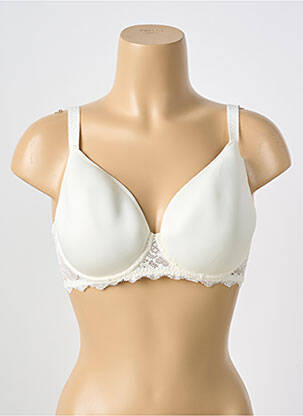 Soutien-gorge effet matière satinée haut soutien-gorge moulé blanc SIMONE PERELE femme