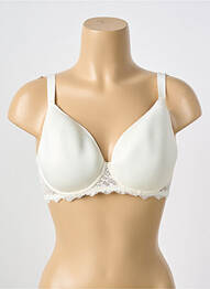 Soutien-gorge effet matière satinée haut soutien-gorge moulé blanc SIMONE PERELE femme