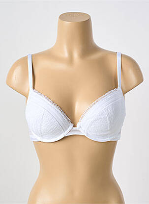 Soutien-gorge effet matière satinée haut soutien-gorge avec mousse de rembourrage amovible blanc SIMONE PERELE femme