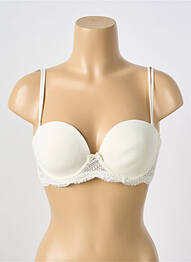 Soutien-gorge effet matière satinée haut soutien-gorge balconnet blanc SIMONE PERELE femme