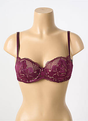 Soutien-gorge effet matière satinée haut soutien-gorge moulé violet IMPLICITE femme