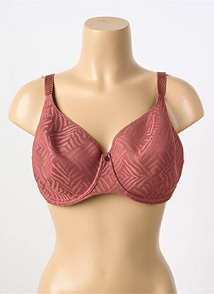 Soutien-gorge effet matière satinée haut soutien-gorge moulé rouge CHANTELLE femme
