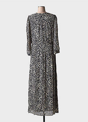 Robe longue manches longues manches longues noir SEE U SOON femme