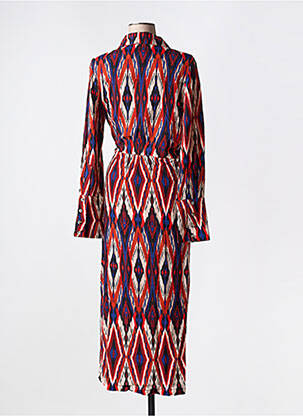 Robe longue manches longues manches longues rouge ORFEO femme