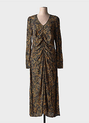 Robe longue manches longues manches longues noir B.YOUNG femme