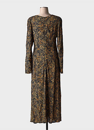 Robe longue manches longues manches longues noir B.YOUNG femme