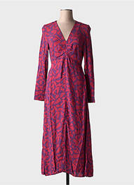 Robe longue manches longues manches longues rose ANGE femme