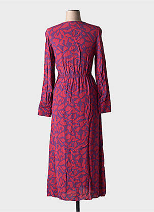 Robe longue manches longues manches longues rose ANGE femme