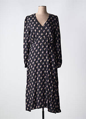 Robe longue manches longues manches longues noir B.YOUNG femme