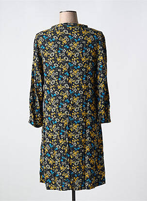 Robe mi-longue imprimé fantaisie manches longues noir ÉTYMOLOGIE femme