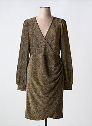 Robe mi-longue manches longues manches longues or B.YOUNG femme