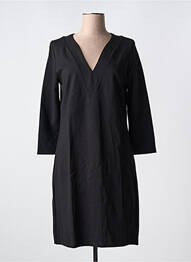 Robe mi-longue manches longues manches longues noir ÉTYMOLOGIE femme