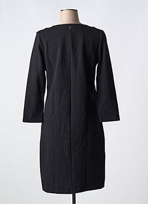 Robe mi-longue manches longues manches longues noir ÉTYMOLOGIE femme