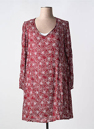 Robe courte manches longues manches longues rouge ÉTYMOLOGIE femme
