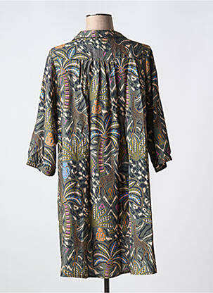 Robe courte manches 3/4 manches 3/4 vert RUE DES ABBESSES femme