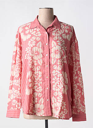 Chemisier imprimé fantaisie manches longues rose MAISON HOTEL femme
