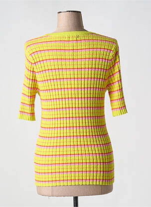 Pull coupe cintrée manches courtes jaune KING LOUIE femme