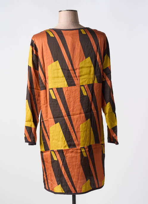 Robe courte manches longues manches longues orange MÊME ROAD femme