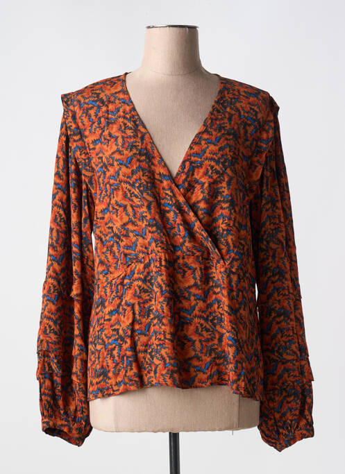 Blouse orange ORFEO pour femme