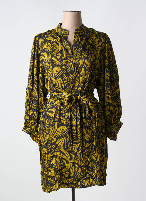 Robe courte jaune SEE U SOON pour femme