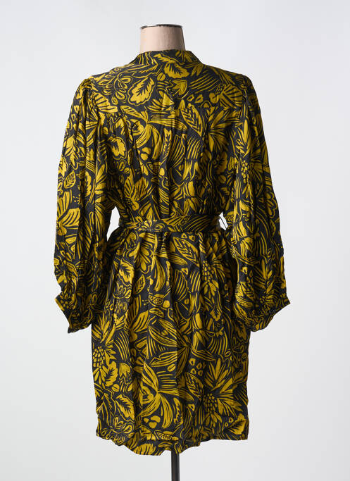 Robe courte jaune SEE U SOON pour femme