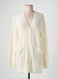 Gilet manches longues coupe cintrée blanc ESTHEME femme