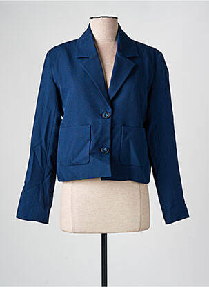 Blazer poches bleu ANGE femme