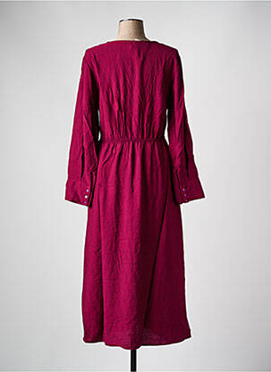 Robe mi-longue manches longues manches longues violet ANGE femme