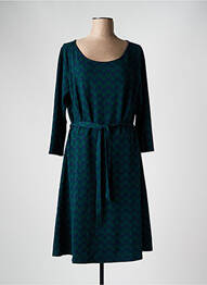Robe mi-longue imprimé fantaisie manches longues vert KING LOUIE femme