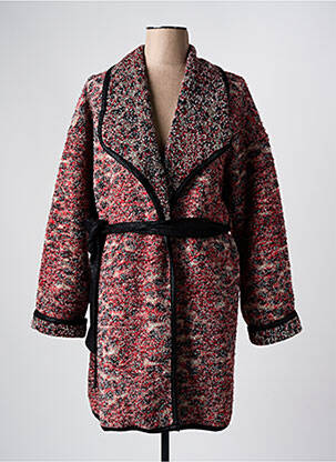 Veste casual col tailleur rouge SEE THE MOON femme