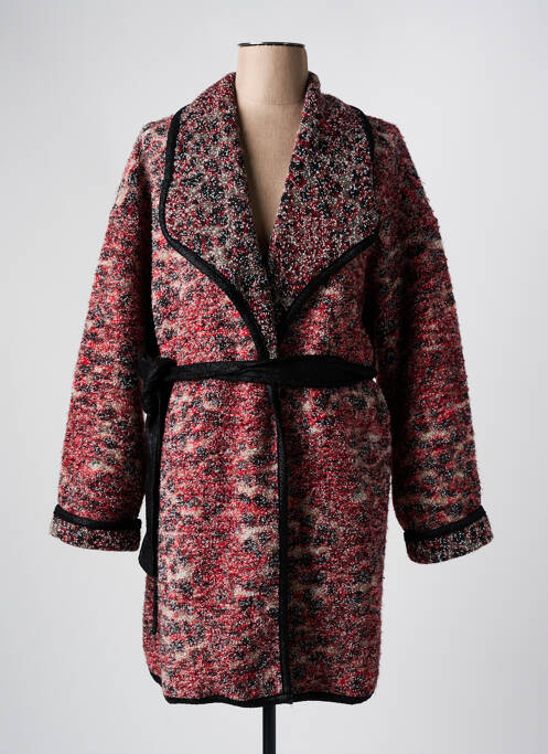 Veste casual col tailleur rouge SEE THE MOON femme