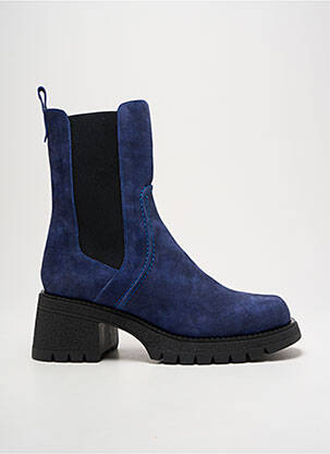 Bottines/boots talon bas talon de 4 à 6cm bleu CASTA femme