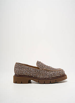 Mocassins tissage satiné talon de 4 à 6cm beige WEEKEND femme