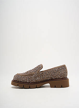 Mocassins tissage satiné talon de 4 à 6cm beige WEEKEND MAXMARA femme