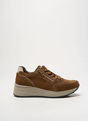 Baskets nubuck talon de 4 à 6cm marron NERO GIARDINI femme