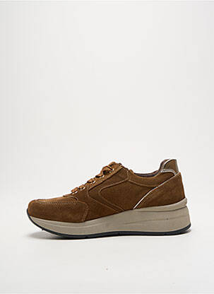Baskets nubuck talon de 4 à 6cm marron NERO GIARDINI femme