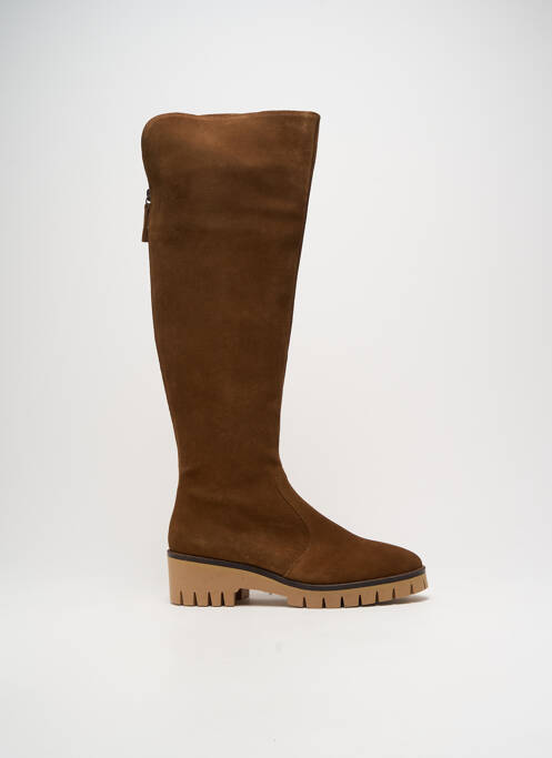 Bottes nubuck talon de 4 à 6cm marron JHAY femme