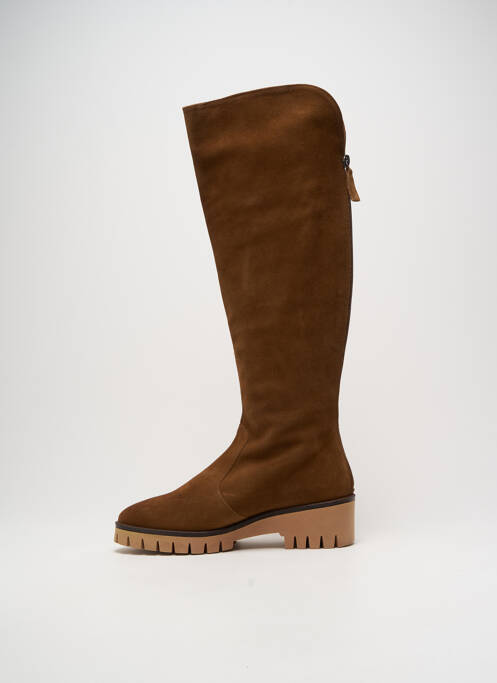 Bottes nubuck talon de 4 à 6cm marron JHAY femme