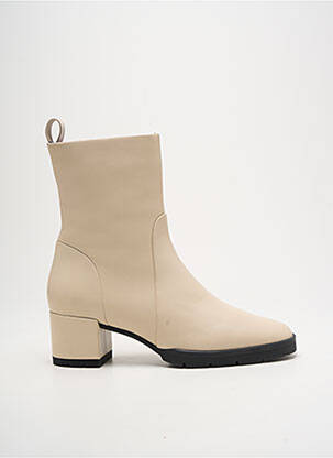 Bottines/boots matière lisse talon de 4 à 6cm beige HOGL femme