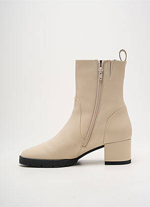 Bottines/boots matière lisse talon de 4 à 6cm beige HOGL femme