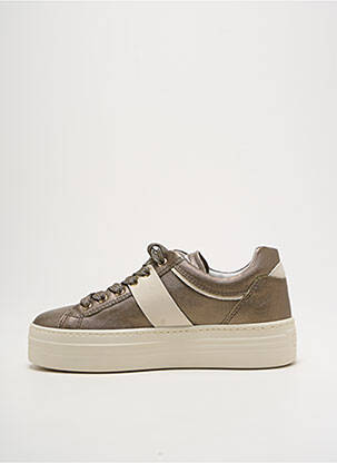 Baskets matière lisse talon de 4 à 6cm or NERO GIARDINI femme