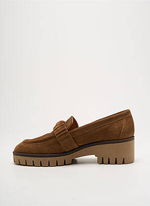 Mocassins nubuck talon de 4 à 6cm marron JHAY femme