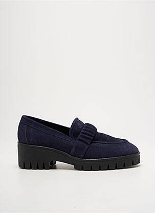 Mocassins nubuck talon de 4 à 6cm bleu JHAY femme