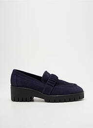 Mocassins nubuck talon de 4 à 6cm bleu JHAY femme