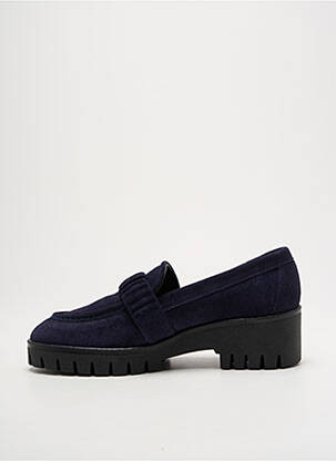 Mocassins nubuck talon de 4 à 6cm bleu JHAY femme