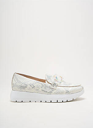 Mocassins tissage satiné talon de 4 à 6cm gris WONDERS femme
