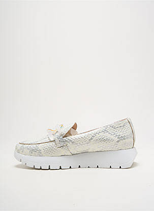 Mocassins tissage satiné talon de 4 à 6cm gris WONDERS femme
